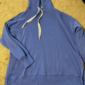 Aerie oversized blue hooded sweatshirt
